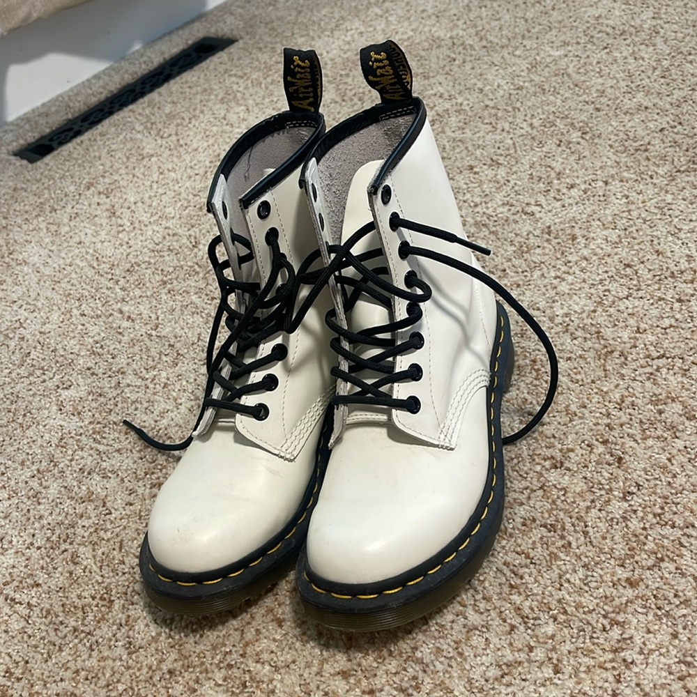 White Dr. martens, size 6